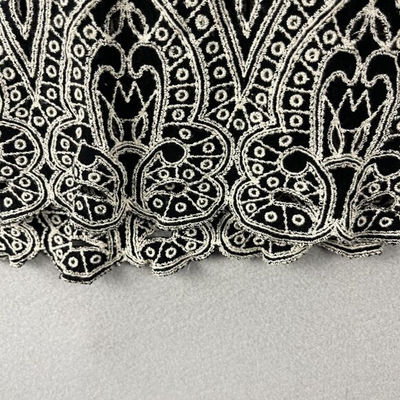 Sundance Embroidered Dress Womens Large Black Palace Bell Sleeve Peasant Boho - Picture 10 of 15